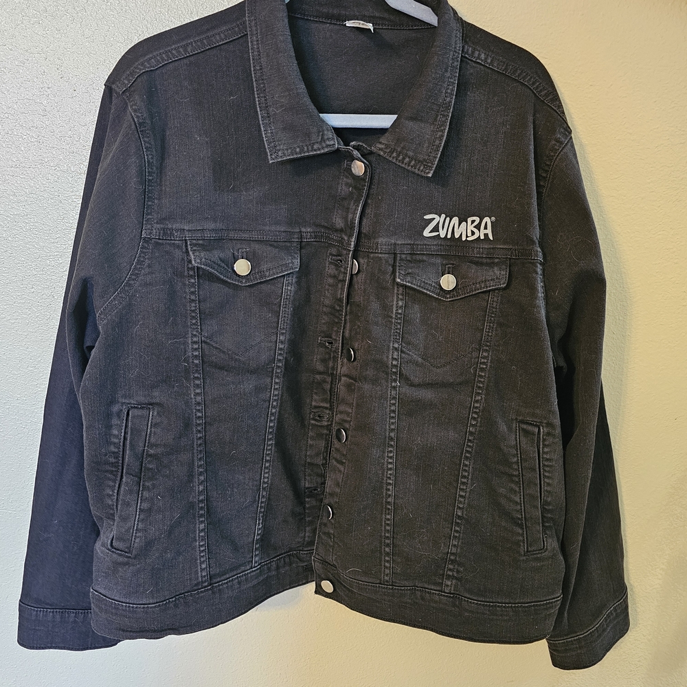 Zumba Black Denim Jacket with Logo